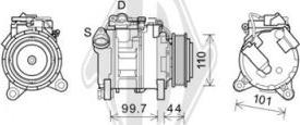 Diederichs DCK1134 - Компресор, кондиціонер autocars.com.ua