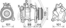 Diederichs DCK1137 - Компресор, кондиціонер autocars.com.ua