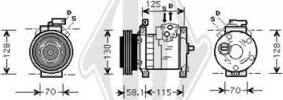 Diederichs DCK1144 - Компресор, кондиціонер autocars.com.ua