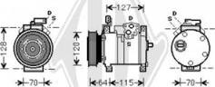 Diederichs DCK1149 - Компресор, кондиціонер autocars.com.ua