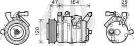 Diederichs DCK1151 - Компресор, кондиціонер autocars.com.ua