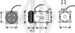 Diederichs DCK1160 - Компресор, кондиціонер autocars.com.ua