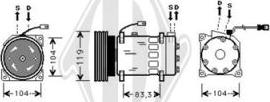 Diederichs DCK1169 - Компресор, кондиціонер autocars.com.ua