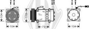 Diederichs DCK1170 - Компресор, кондиціонер autocars.com.ua