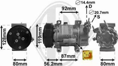 Diederichs DCK1173 - Компрессор кондиционера autodnr.net