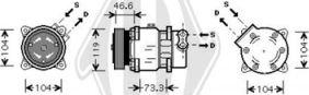 Diederichs DCK1177 - Компресор, кондиціонер autocars.com.ua