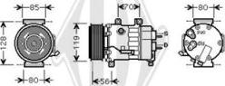 Diederichs DCK1186 - Компресор, кондиціонер autocars.com.ua