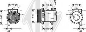 Diederichs DCK1191 - Компресор, кондиціонер autocars.com.ua