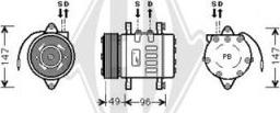 Diederichs DCK1224 - Компресор, кондиціонер autocars.com.ua