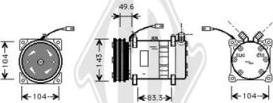 Diederichs DCK1227 - Компресор, кондиціонер autocars.com.ua