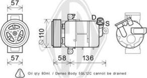 Diederichs DCK1233 - Компресор, кондиціонер autocars.com.ua