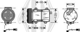 Diederichs DCK1247 - Компресор, кондиціонер autocars.com.ua