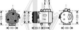 Diederichs DCK1270 - Компрессор кондиционера autodnr.net