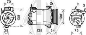 Diederichs DCK1283 - Компресор, кондиціонер autocars.com.ua