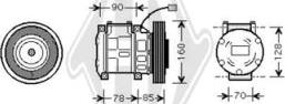 Diederichs DCK1296 - Компресор, кондиціонер autocars.com.ua