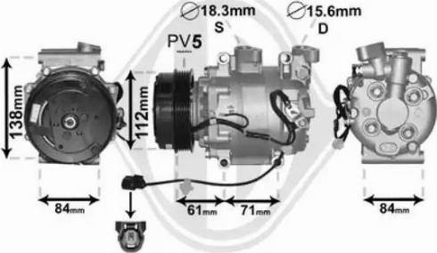 Diederichs DCK1307 - Компрессор кондиционера autodnr.net