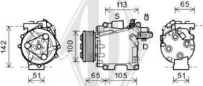 Diederichs DCK1308 - Компресор, кондиціонер autocars.com.ua