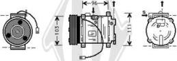 Diederichs DCK1312 - Компресор, кондиціонер autocars.com.ua