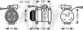 Diederichs DCK1323 - Компресор, кондиціонер autocars.com.ua