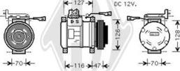 Diederichs DCK1324 - Компресор, кондиціонер autocars.com.ua