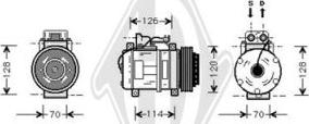 Diederichs DCK1338 - Компресор, кондиціонер autocars.com.ua