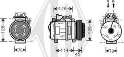 Diederichs DCK1342 - Компресор, кондиціонер autocars.com.ua