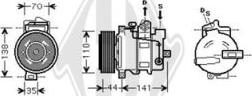 Diederichs DCK1348 - Компресор, кондиціонер autocars.com.ua