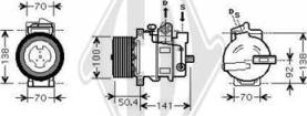 Diederichs DCK1354 - Компресор, кондиціонер autocars.com.ua