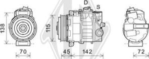 Diederichs DCK1366 - Компресор, кондиціонер autocars.com.ua