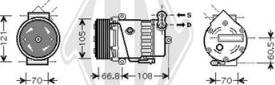 Diederichs DCK1403 - Компресор, кондиціонер autocars.com.ua