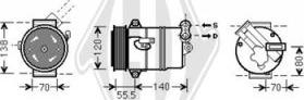 Diederichs DCK1427 - Компресор, кондиціонер autocars.com.ua