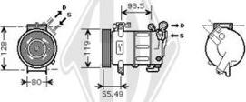 Diederichs DCK1447 - Компресор, кондиціонер autocars.com.ua