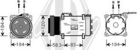 Diederichs DCK1477 - Компресор, кондиціонер autocars.com.ua