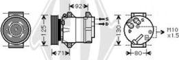 Diederichs DCK1502 - Компресор, кондиціонер autocars.com.ua