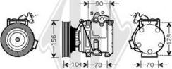 Diederichs DCK1532 - Компресор, кондиціонер autocars.com.ua