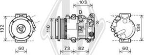 Diederichs DCK1555 - Компресор, кондиціонер autocars.com.ua