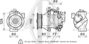 Diederichs DCK1561 - Компресор, кондиціонер autocars.com.ua