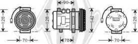 Diederichs DCK1599 - Компресор, кондиціонер autocars.com.ua