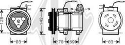 Diederichs DCK1623 - Компресор, кондиціонер autocars.com.ua