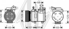 Diederichs DCK1626 - Компрессор кондиционера autodnr.net