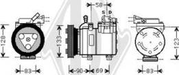 Diederichs DCK1645 - Компресор, кондиціонер autocars.com.ua