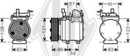 Diederichs DCK1647 - Компресор, кондиціонер autocars.com.ua