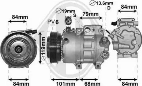 Diederichs DCK1660 - Компресор, кондиціонер autocars.com.ua