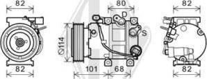 Diederichs DCK1661 - Компресор, кондиціонер autocars.com.ua