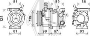 Diederichs DCK1664 - Компресор, кондиціонер autocars.com.ua