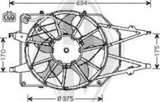 Diederichs DCL1121 - Вентилятор, охолодження двигуна autocars.com.ua