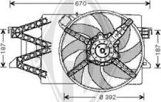 Diederichs DCL1127 - Вентилятор, охолодження двигуна autocars.com.ua