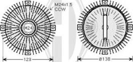 Diederichs DCL1250 - Зчеплення, вентилятор радіатора autocars.com.ua
