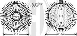 Diederichs DCL1255 - Зчеплення, вентилятор радіатора autocars.com.ua