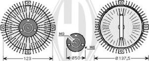 Diederichs DCL1282 - Зчеплення, вентилятор радіатора autocars.com.ua